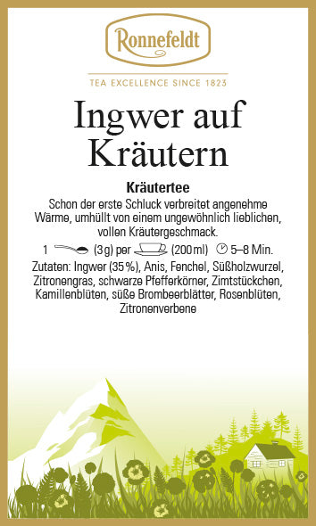 Ingwer auf Kräutern