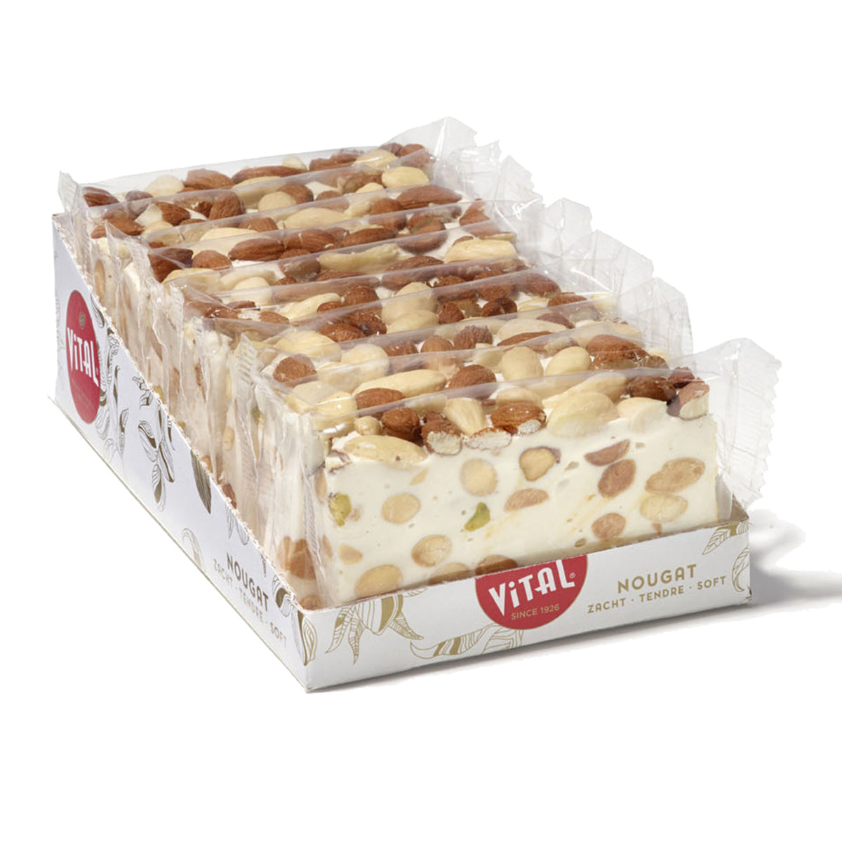 Nougat mit Mandeln & Pistazien