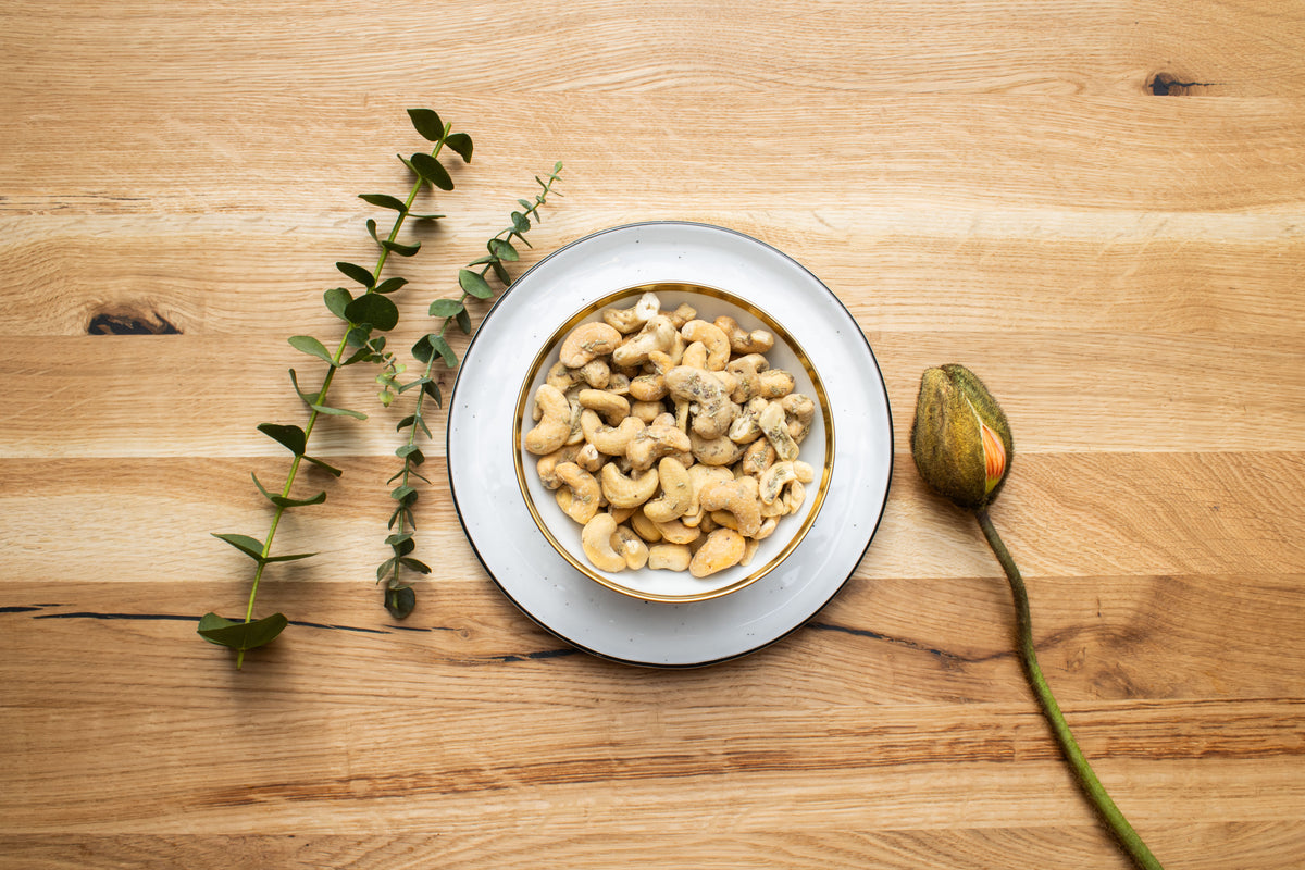 Cashewkerne geröstet mit Rosmarin und Meersalz