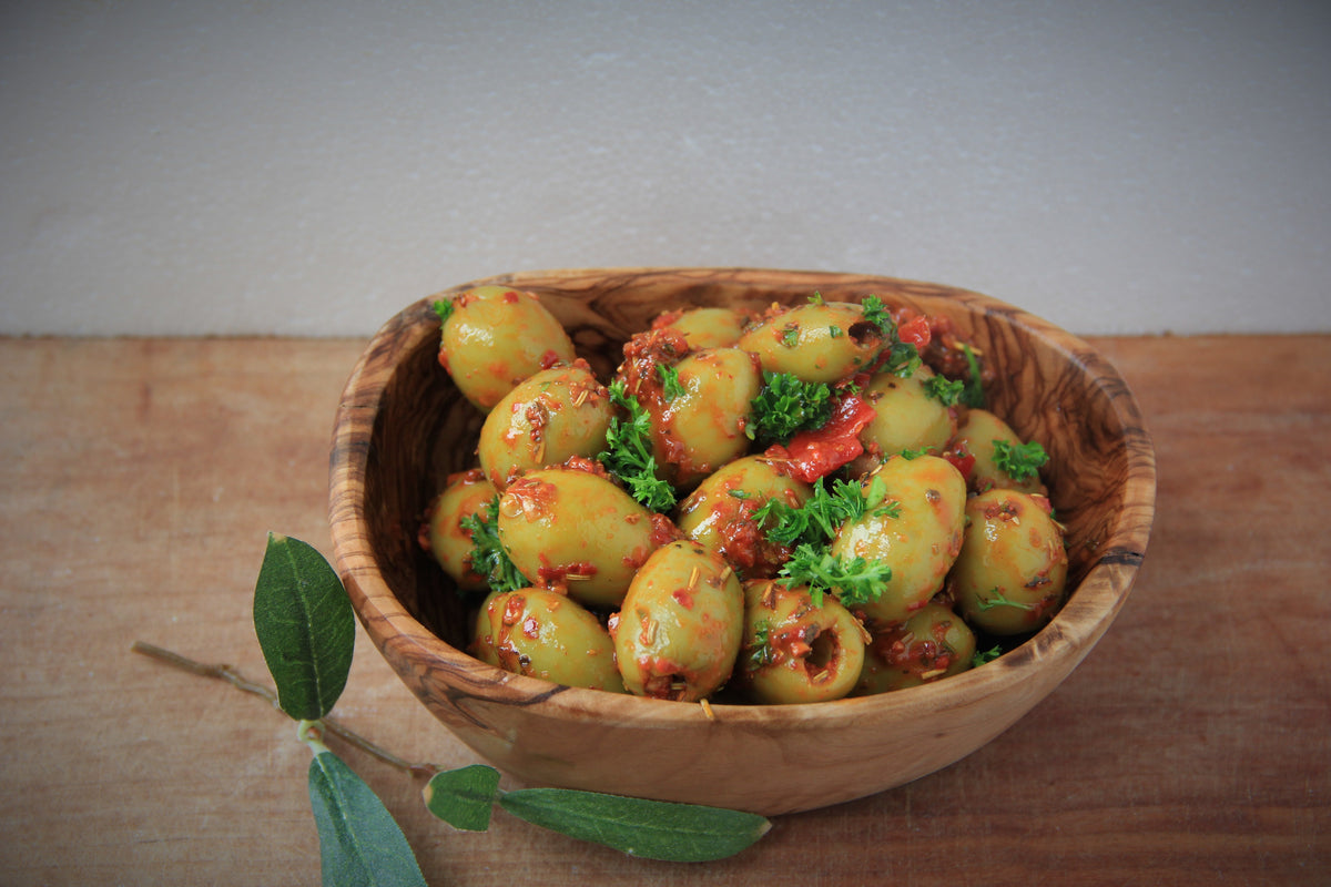 Oliven mit Harissa