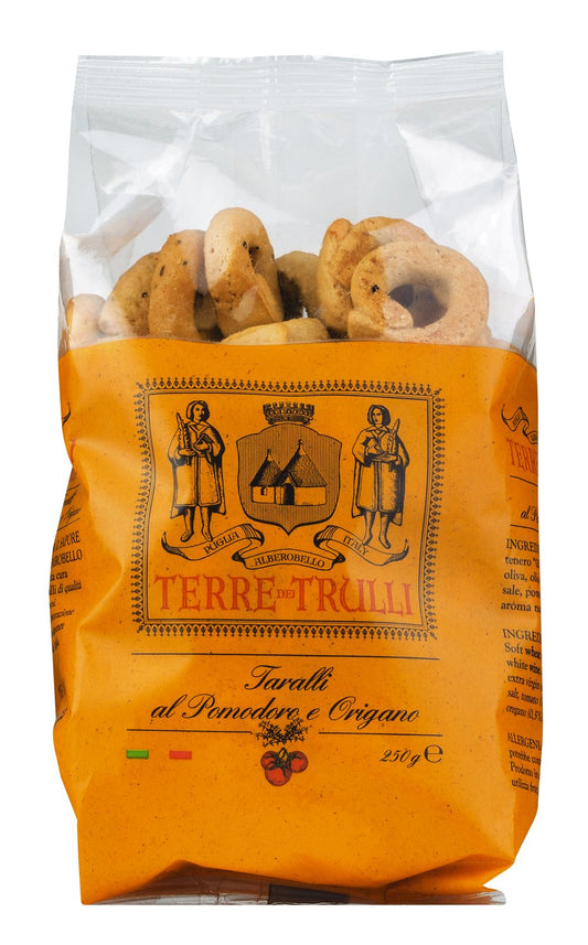 Taralli al Pomodoro e Origano, Salzgebäck mit Tomate und Oregano