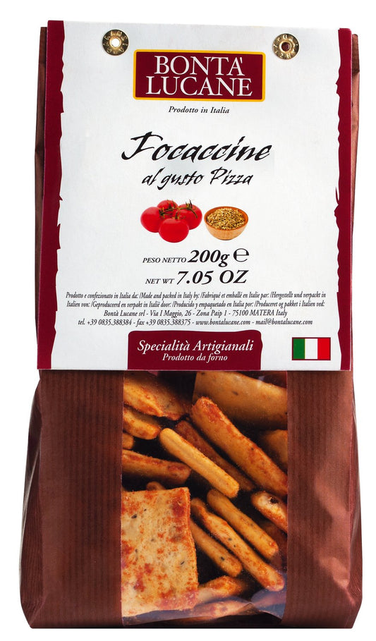 Focaccine al gusto Pizza, Salzgebäck mit Tomate und Oregano